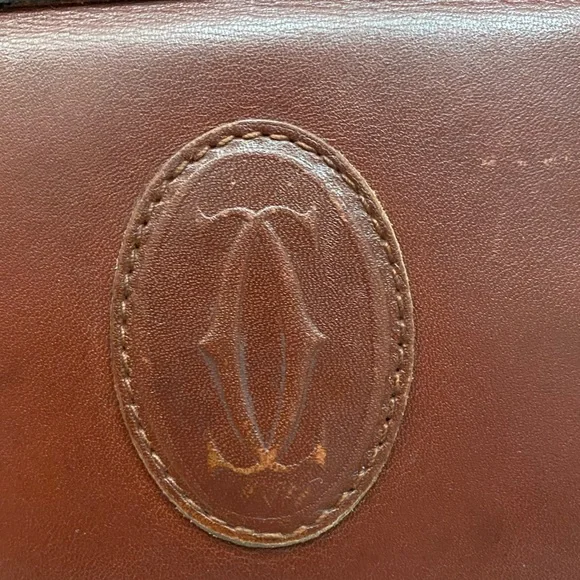 Cartier Bordeaux Leather Must de Cartier A5 Document Case Clutch Bag. - Picture 2 of 14